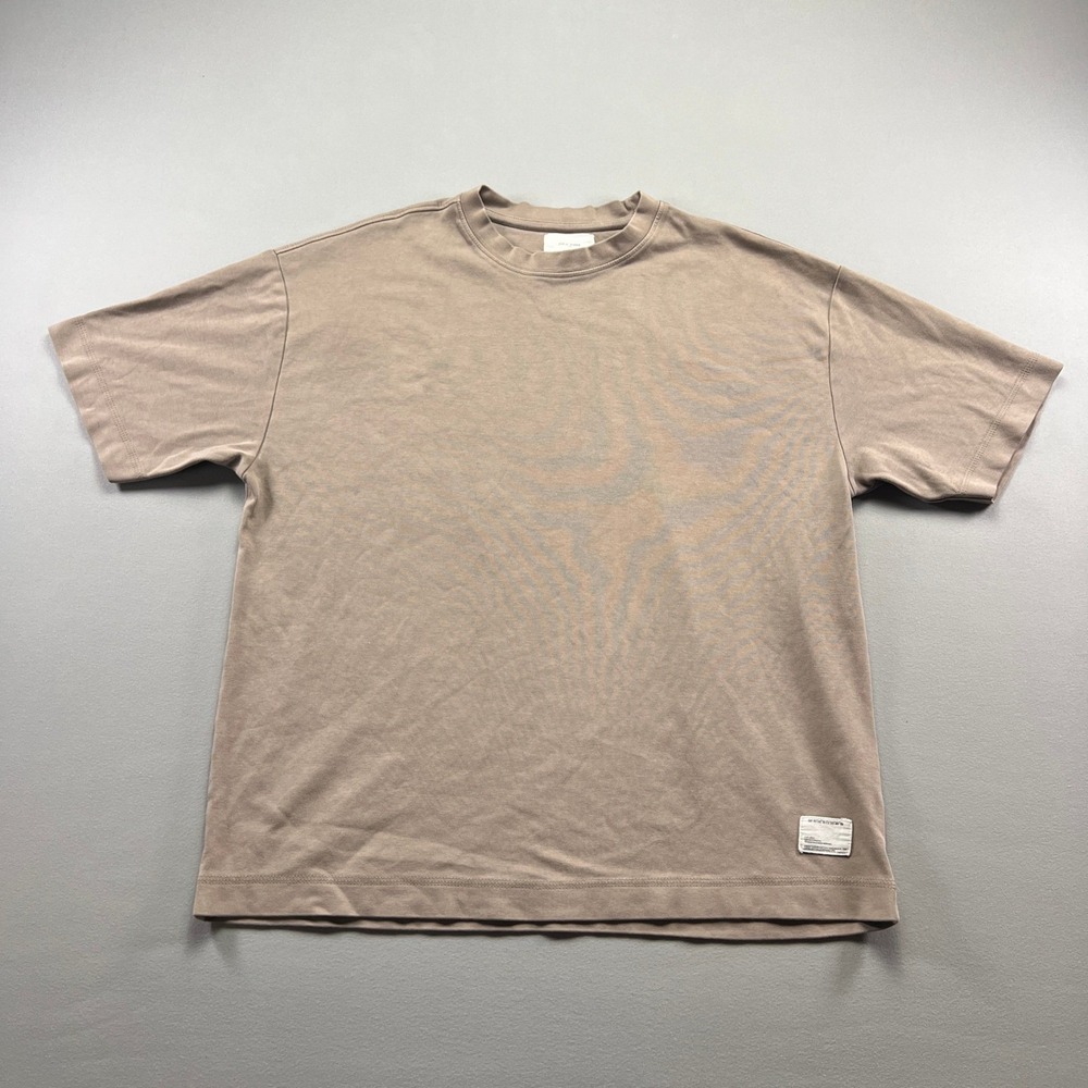 T-Shirt Men's Medium Desert Sand Solid Regular Fit Casual Short Sleeve Crew Neck